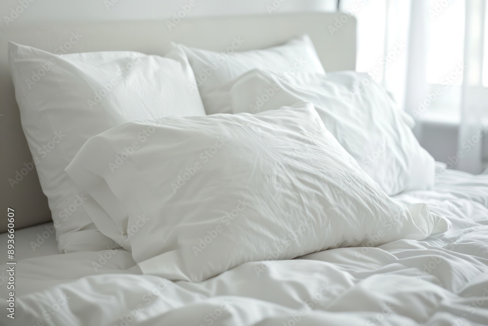 White bedding sheets and pillow background White bedding sheets and pillow background