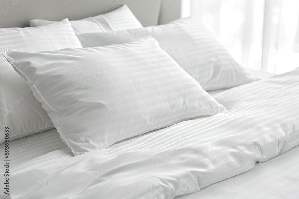 White bedding sheets and pillow background White bedding sheets and pillow background