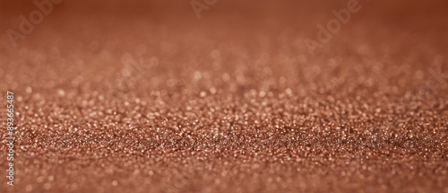Paillettes de cuivre gros plan macro pour fond ou arrière plan avec bokeh