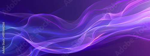 Abstract flowing waves backdrop in purple and blue with vivid light effects, ideal for current site layouts, technology themes, and digital design