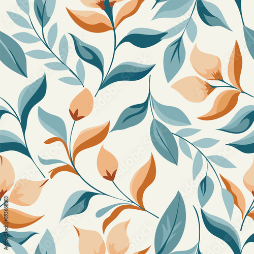 Seamless Floral Pattern Vector Art