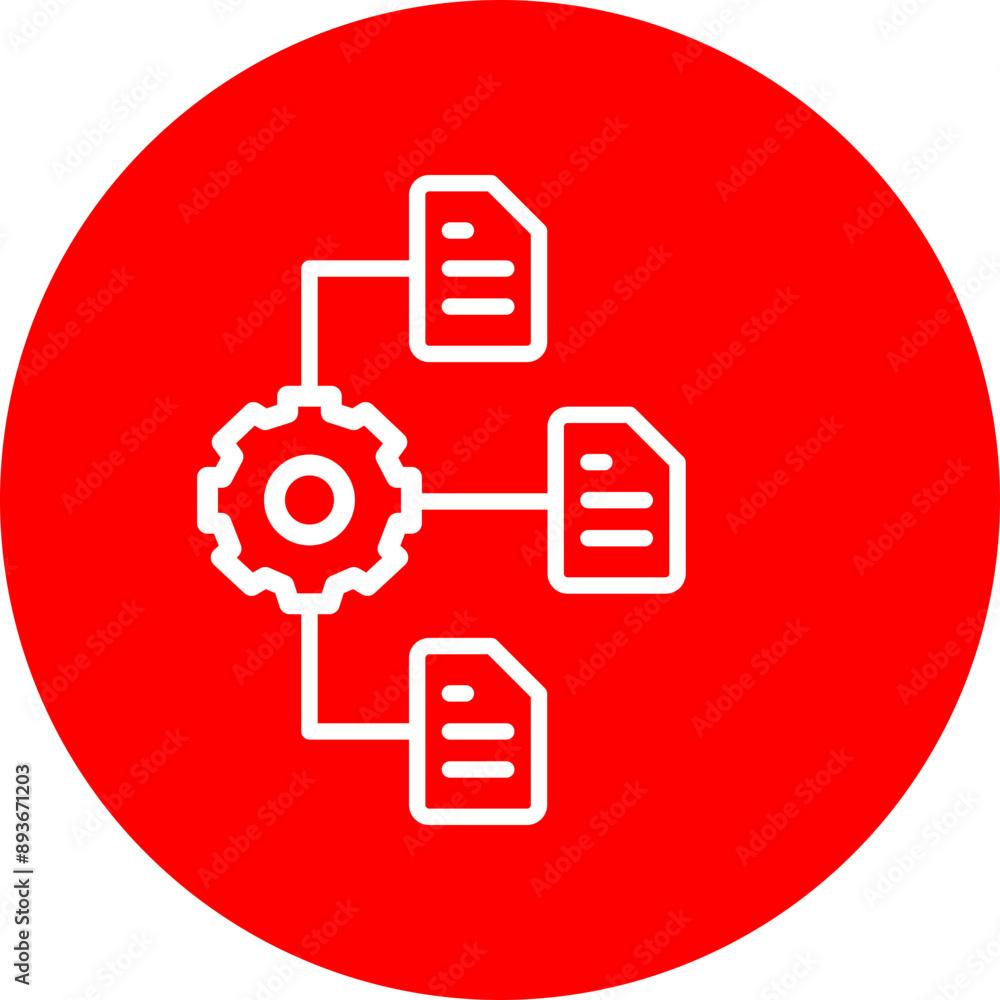 Scheme Vector Line White Circle Red