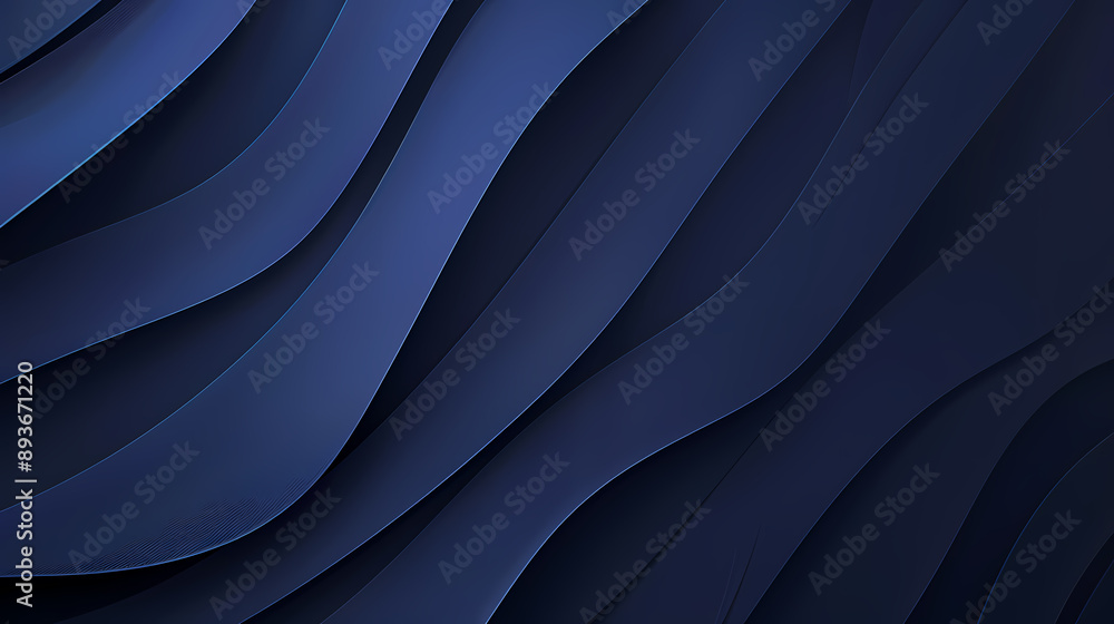 Fototapeta premium Abstract dark blue wave patterns creating a dynamic and flowing texture