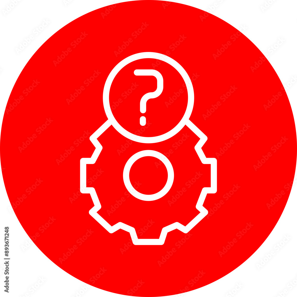 How Vector Line White Circle Red