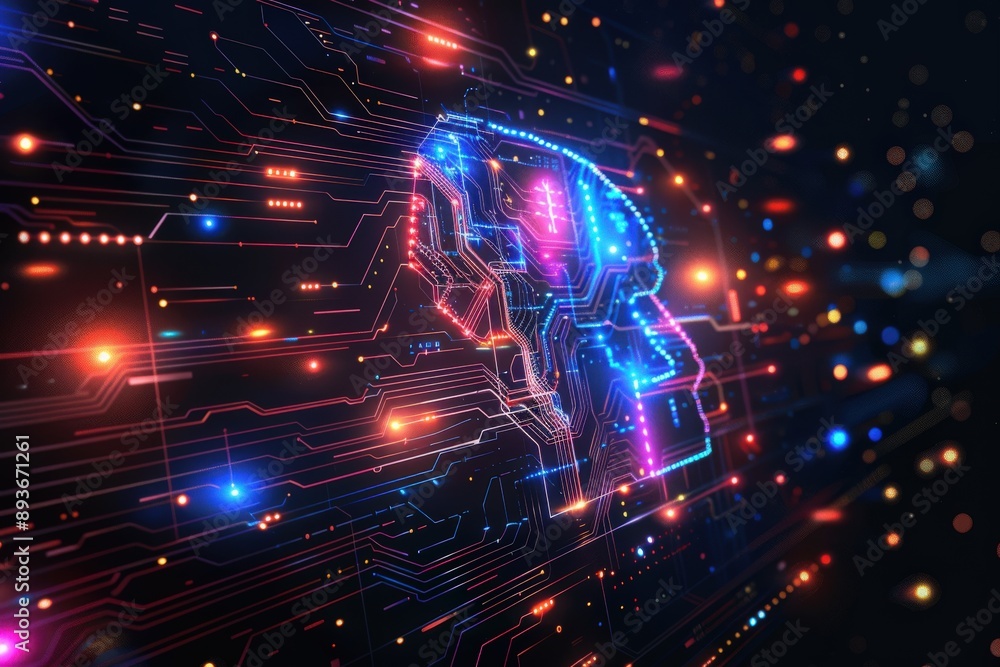 A digital illustration of a brain made of glowing circuits, representing artificial intelligence, neural networks, and the convergence of technology and human cognition. A digital illustration of a brain made of glowing circuits, representing artificial intelligence, neural networks, and the convergence of technology and human cognition.