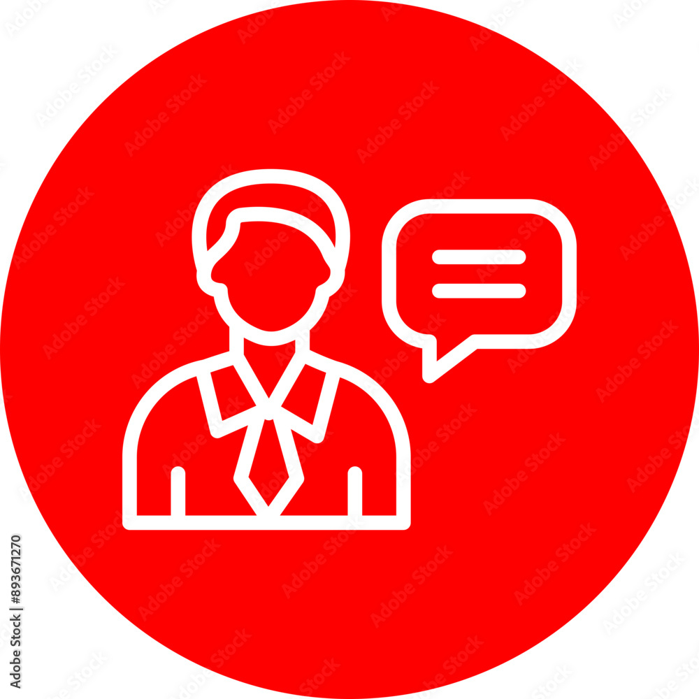 Advisor Vector Line White Circle Red Advisor Vector Line White Circle Red