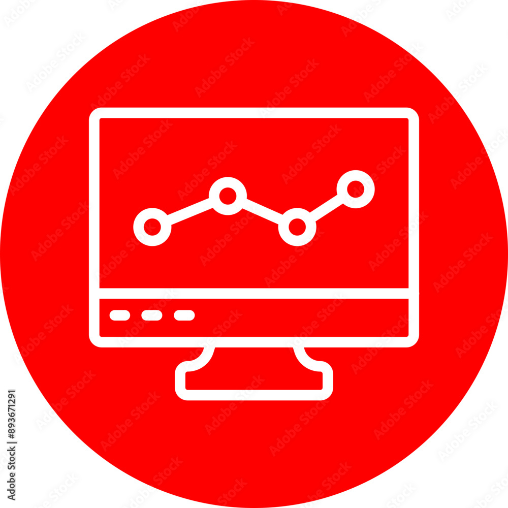 Analytic Vector Line White Circle Red Analytic Vector Line White Circle Red