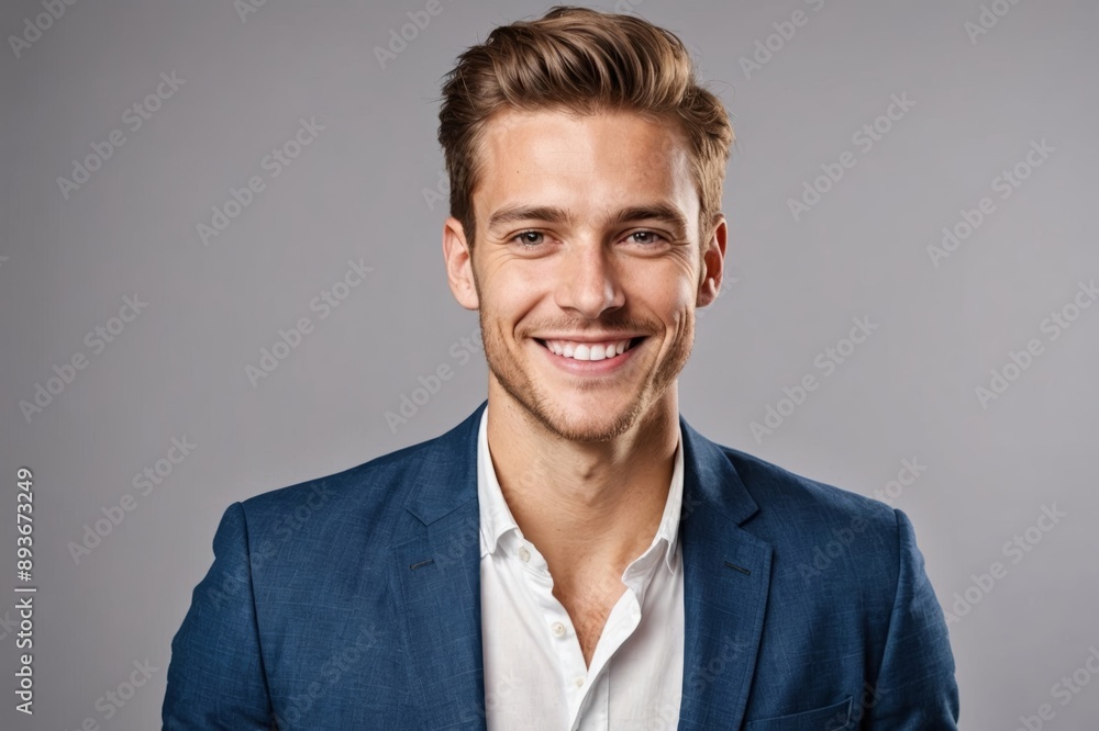 portrait of a smiling young stylish specialist, studio shot portrait of a smiling young stylish specialist, studio shot