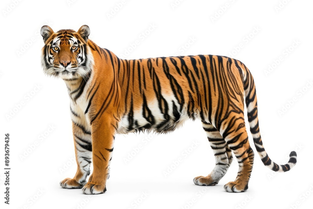 a tiger isolated on white background a tiger isolated on white background