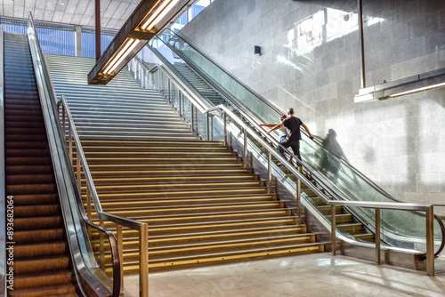 Entrance Of San Bernardo Metro Station In Seville, Andalusia photo