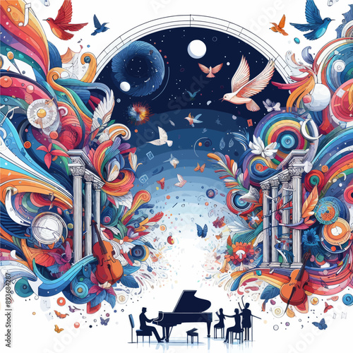 this vector about symphony of color 