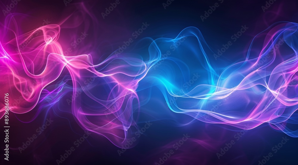 displays a vivid abstract background featuring flowing, neon-colored waves of pink, purple, and blue, set against a dark backdrop. The swirling lines create a sense of movement and energy displays a vivid abstract background featuring flowing, neon-colored waves of pink, purple, and blue, set against a dark backdrop. The swirling lines create a sense of movement and energy