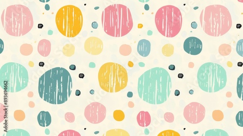 A colorful pattern of circles with a slightly rough texture