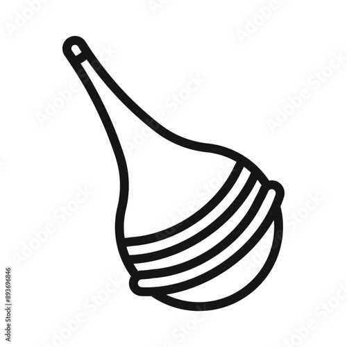 baby nasal aspirator icon Black line art vector logo