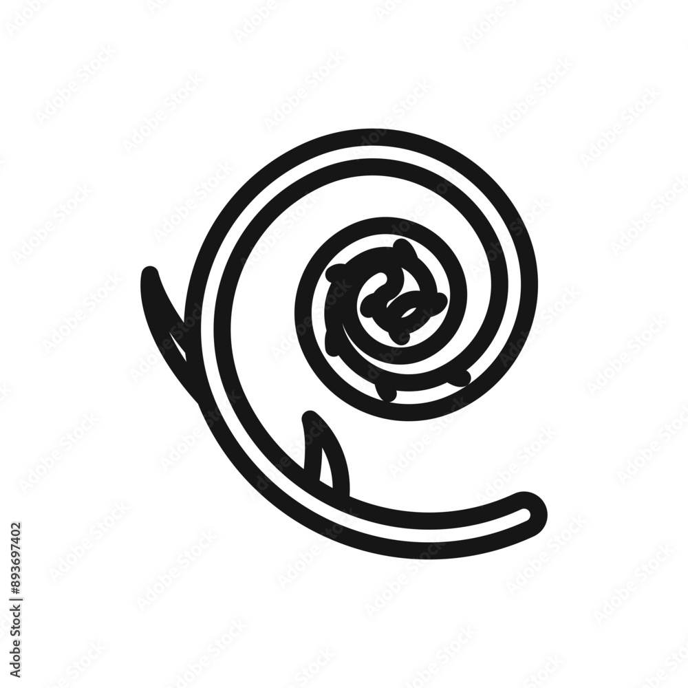 fiddleheads icon Black line art vector logo fiddleheads icon Black line art vector logo