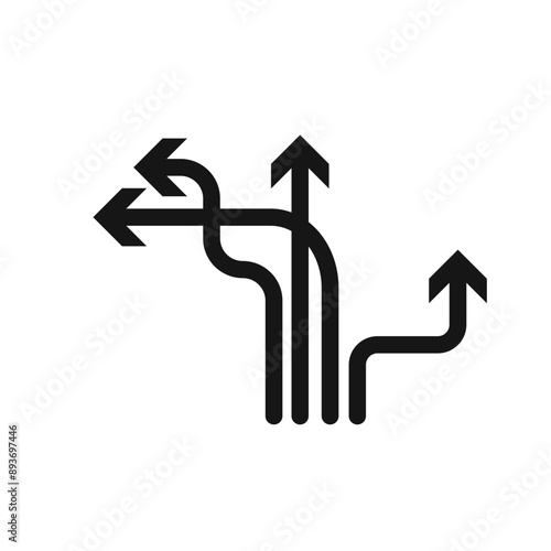 Flexibility icon Black line art vector logo