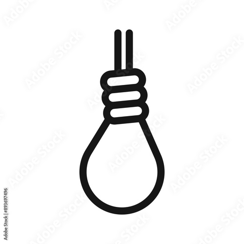 gallows icon Black line art vector logo