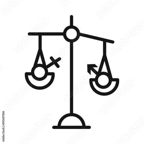 Hormone imbalance icon Black line art vector logo