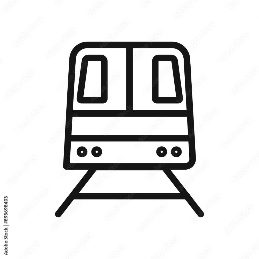 subway icon Black line art vector logo subway icon Black line art vector logo