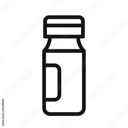 vial medical icon Black line art vector logo