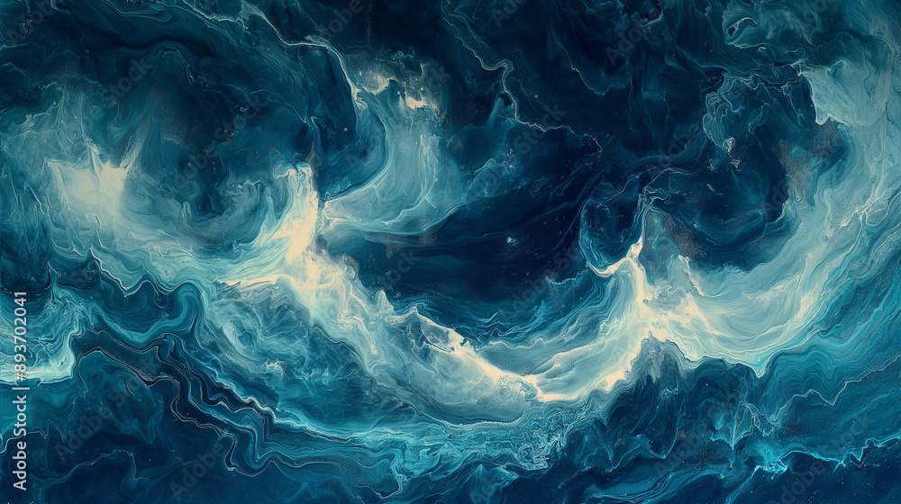 A vibrant and textured watercolor painting. Dominated by shades of blue, it appears to depict a tumultuous sea or ocean with swirling patterns and waves
A vibrant and textured watercolor painting. Dominated by shades of blue, it appears to depict a tumultuous sea or ocean with swirling patterns and waves