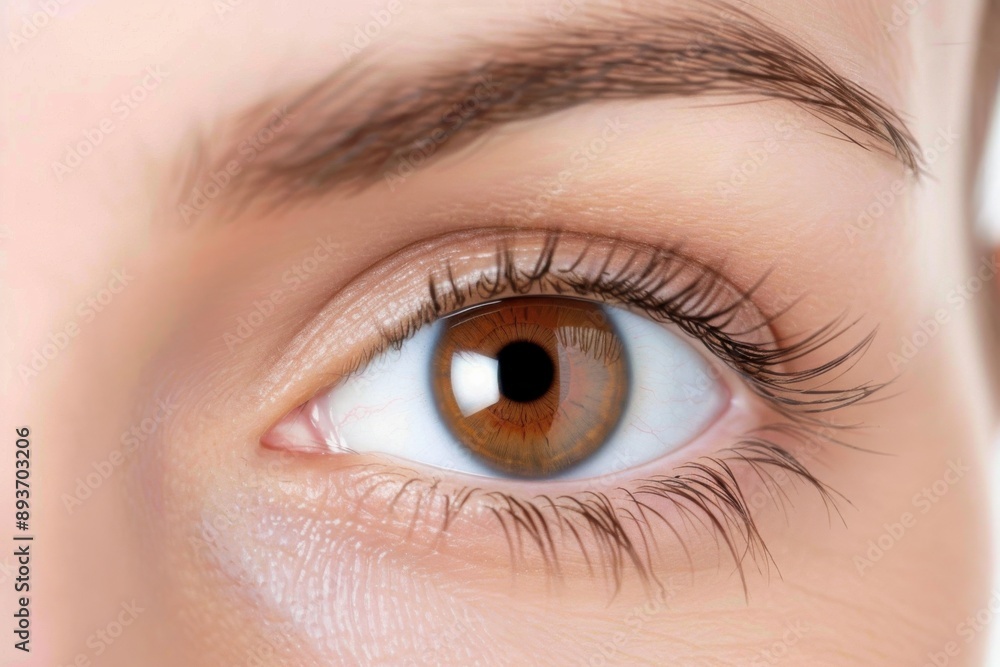 Close-Up of Brown Eye with Detailed Iris Close-Up of Brown Eye with Detailed Iris