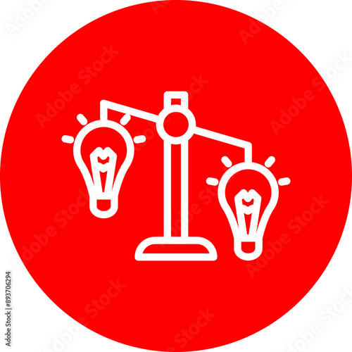 Idea Prioritization Vector Line White Circle Red