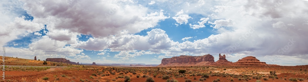 desert mesa landscape with afternoon clouds desert mesa landscape with afternoon clouds