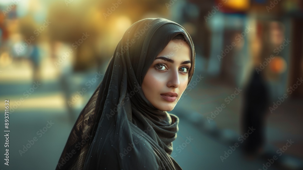 Beautiful woman wearing hijab. Beautiful woman wearing hijab.