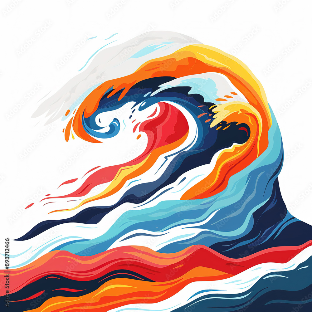 Dynamic color wave pattern illustration Dynamic color wave pattern illustration