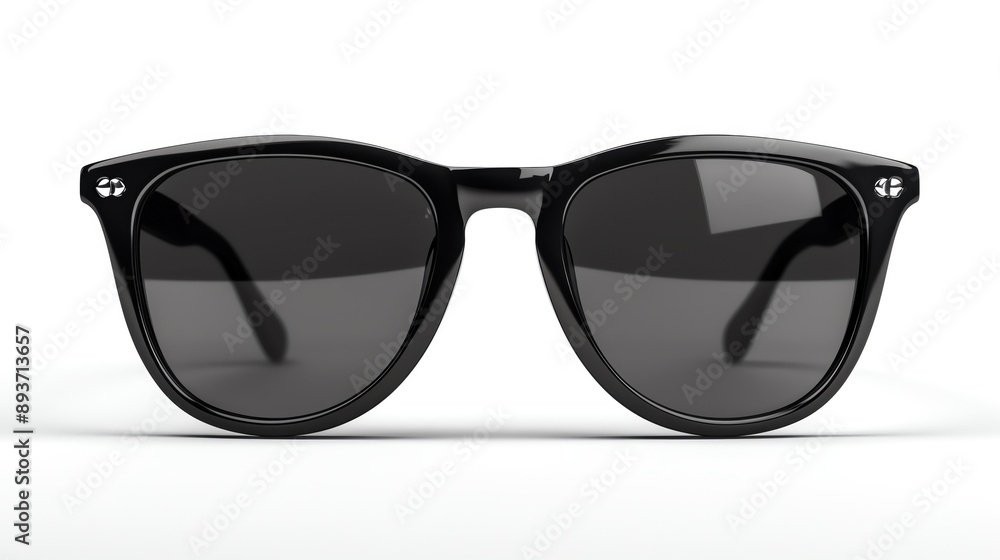 Isolated on white background, a pair of classic black sunglasses Isolated on white background, a pair of classic black sunglasses