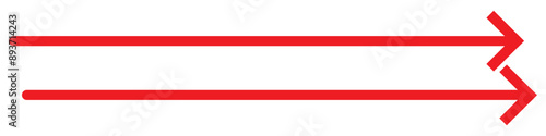 Long arrow icon vector. Red long arrow vector. flat style Arrow symbol. RED of an arrow on a white background. vector illustration.