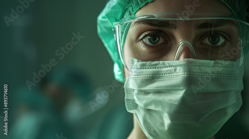 The healthcare professional in mask photo