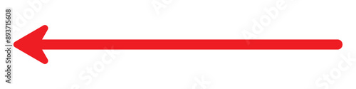 Long arrow icon vector. Red long arrow vector. flat style Arrow symbol. RED of an arrow on a white background. vector illustration.