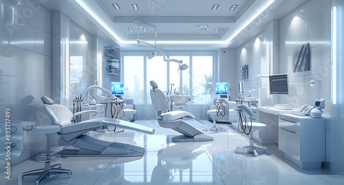 A dental center, clean, minimalist and prepared for the next patient