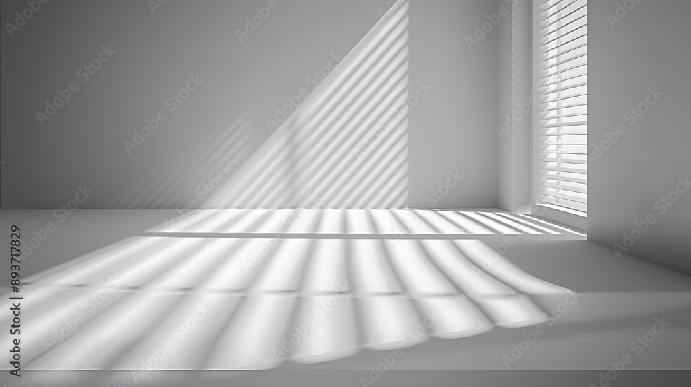 Sunlight and Shadow Play on a White Wall Sunlight and Shadow Play on a White Wall