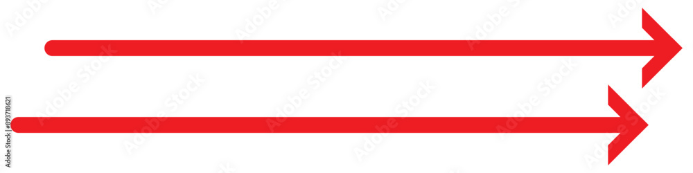 Long arrow icon vector. Red long arrow vector. flat style Arrow symbol. RED of an arrow on a white background. vector illustration. Long arrow icon vector. Red long arrow vector. flat style Arrow symbol. RED of an arrow on a white background. vector illustration.