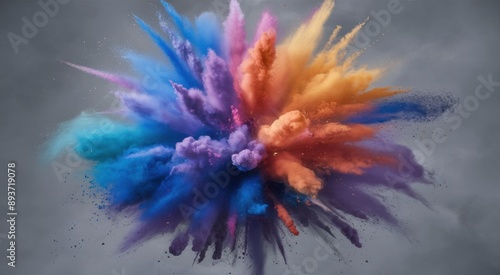 Explosion of Colorful Paints