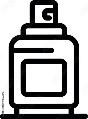 Simple hairspray bottle icon showing a tool for fixing and styling hair
