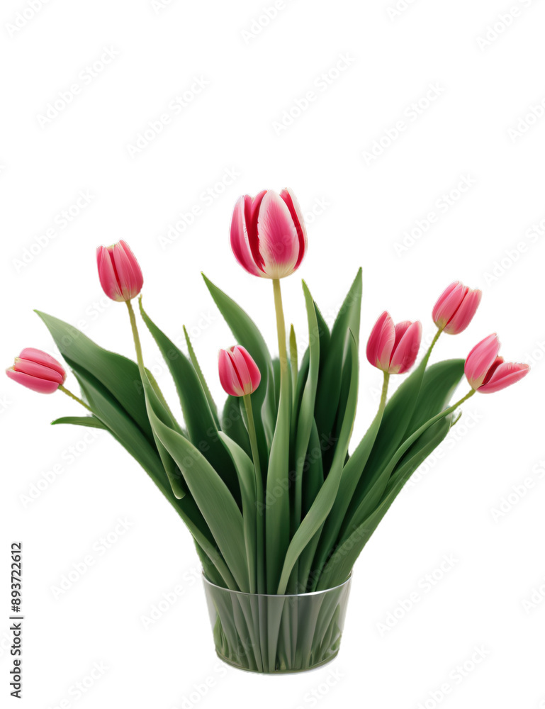 Bouquet of red tulips isolated on transparent background Bouquet of red tulips isolated on transparent background