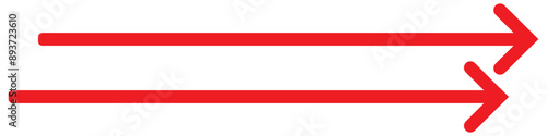Free Download Long arrow icon vector. Red long arrow vector. flat style Arrow symbol. RED of an arrow on a white background. vector illustration. - GFXLoad