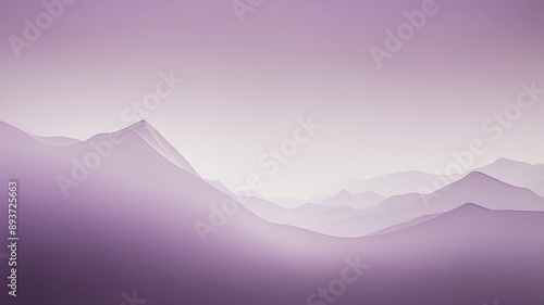 Purple Mountain Range in Mist