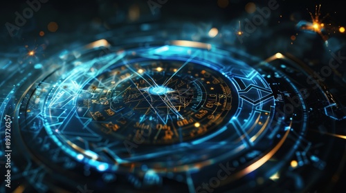 Wallpaper Mural Digital Compass - A Futuristic Concept Torontodigital.ca