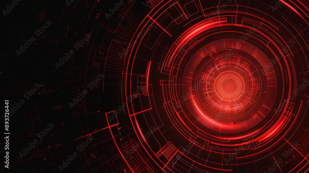 Obraz premium Abstract Red Tech Background