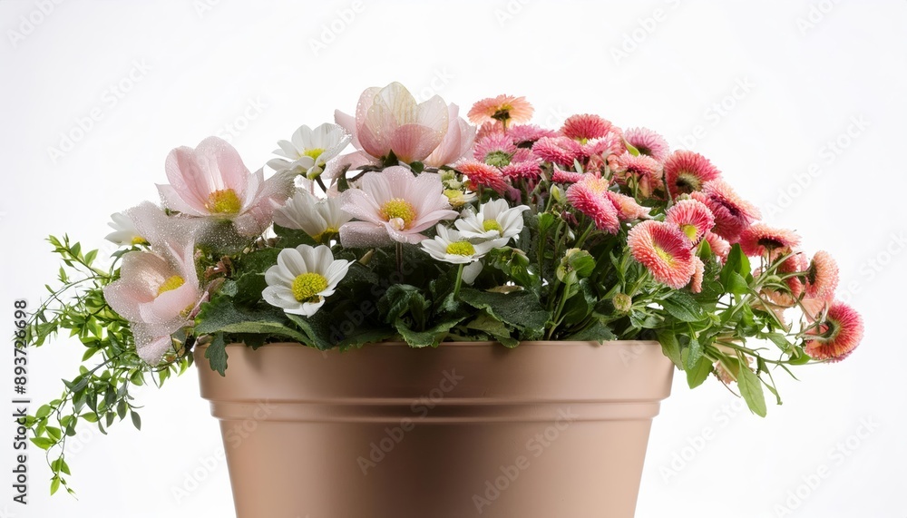 Flower pot on a white background