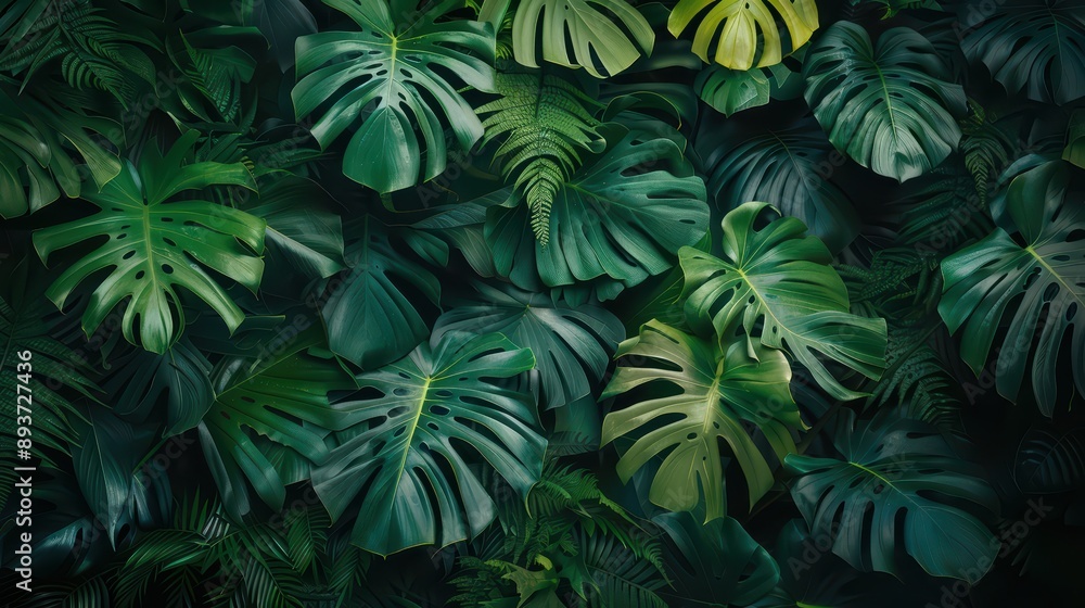 A fresh and modern wallpaper with a botanical theme A fresh and modern wallpaper with a botanical theme