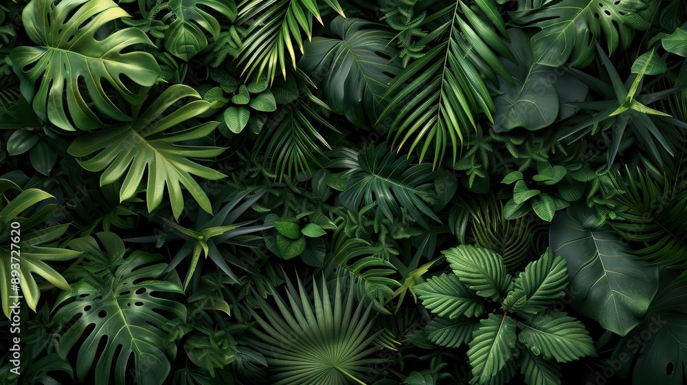 A fresh and modern wallpaper with a botanical theme A fresh and modern wallpaper with a botanical theme