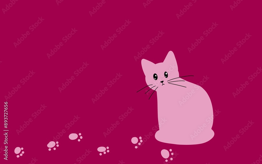 cat illustration , animal, kitten, cartoon style cat illustration , animal, kitten, cartoon style