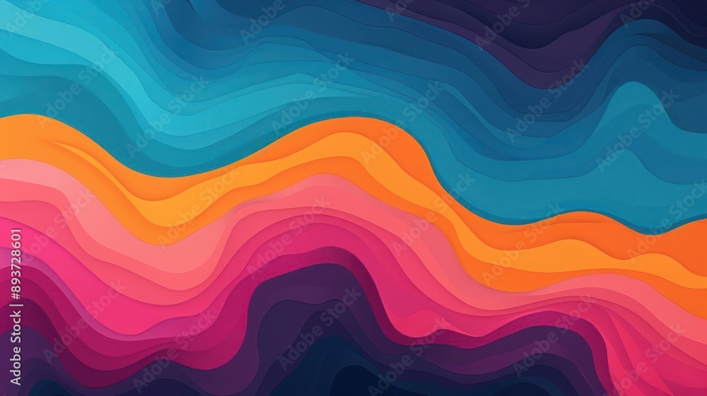 Vibrant abstract wave pattern with bold, colorful gradients in pink, blue, and orange hues. Perfect for backgrounds, wallpapers, and design projects. Vibrant abstract wave pattern with bold, colorful gradients in pink, blue, and orange hues. Perfect for backgrounds, wallpapers, and design projects.