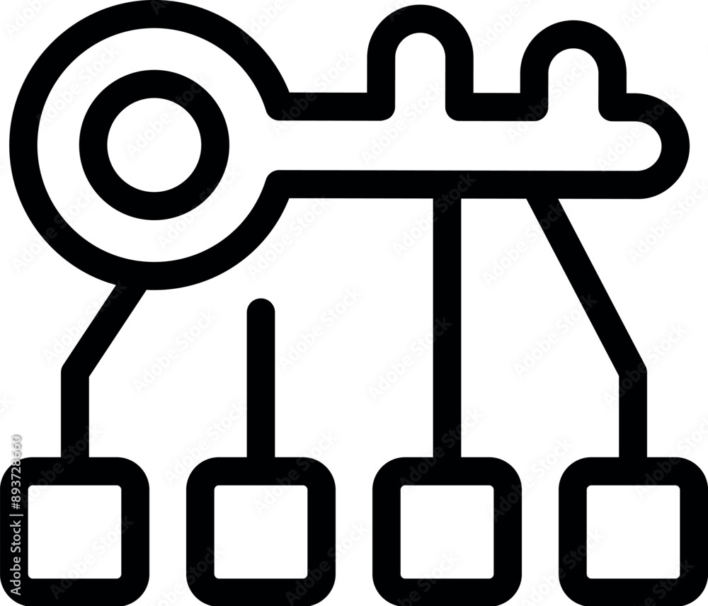 Single key is unlocking multiple padlocks, symbolizing the concept of data access, security, and encryption Single key is unlocking multiple padlocks, symbolizing the concept of data access, security, and encryption